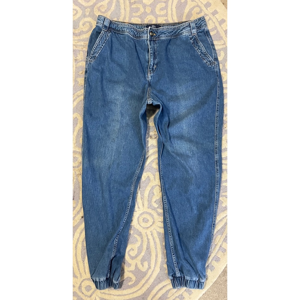 Boden Denim Women Blue Jogger Jeans Medium Wash T0738 Size US 14L